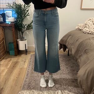 Mother the sunburst roller ankle fray denim size 27